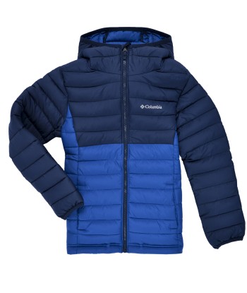 Doudounes enfants garcons Columbia Powder Lite II Hooded Jacket Bleu