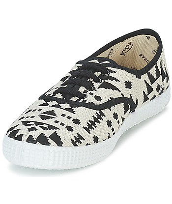 Baskets basses femmes Victoria INGLES GEOMETRICO LUREX Beige