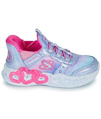 Baskets basses enfant filles Skechers INFINITE HEART LIGHTS SLIP-INS V