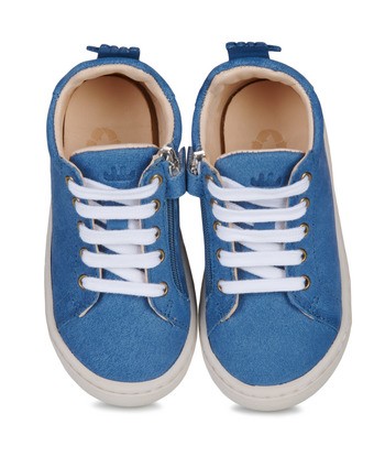 Baskets montantes enfant garcons Easy Peasy MY DODU LACET Bleu