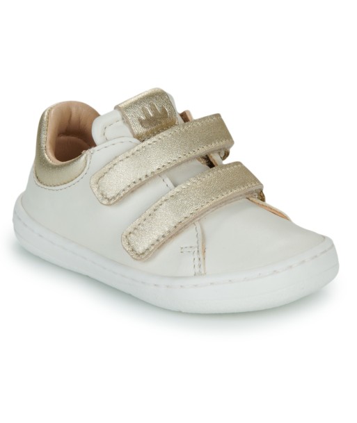 Baskets basses enfant filles Easy Peasy MY DUCKIE'S VELCRO Blanc