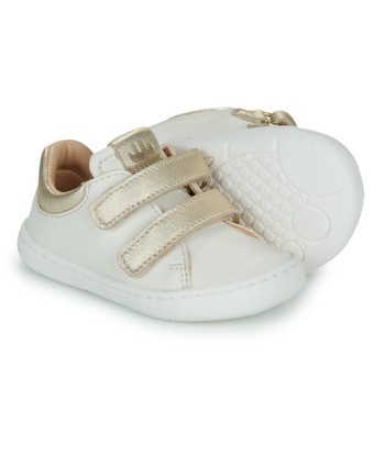 Baskets basses enfant filles Easy Peasy MY DUCKIE'S VELCRO Blanc