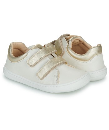 Baskets basses enfant filles Easy Peasy MY DUCKIE'S VELCRO Blanc