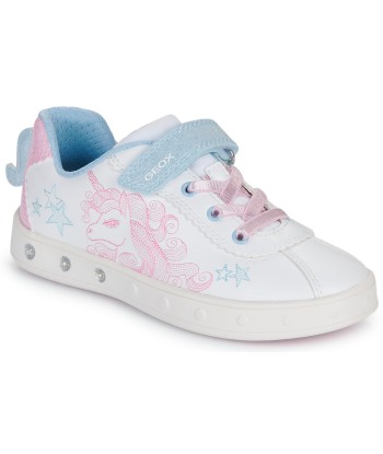 Baskets basses enfant filles Geox J SKYLIN GIRL Blanc