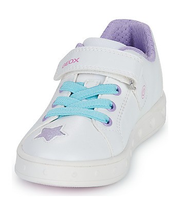 Baskets basses enfant filles Geox J SKYLIN GIRL Blanc