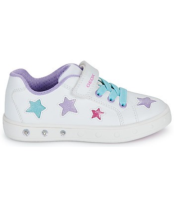 Baskets basses enfant filles Geox J SKYLIN GIRL Blanc