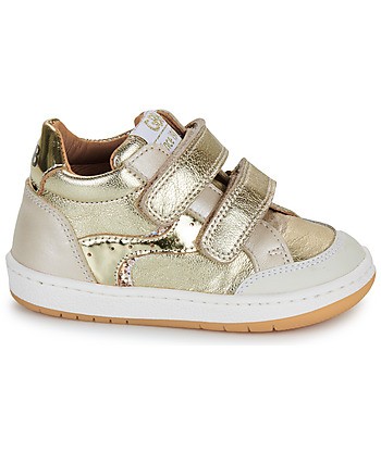 Baskets montantes enfant filles GBB AUREL TWIST Doré