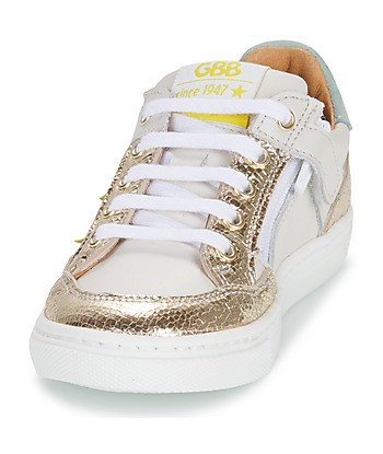 Baskets basses enfant filles GBB FLORINE TWIST Doré