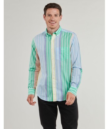 Chemise hommes Gant REG VOILE MULTI STRIPE SHIRT Multicolore