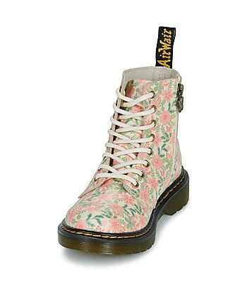Boots enfant filles Dr. Martens 1460 Pascal J Pop Floral Print Rose