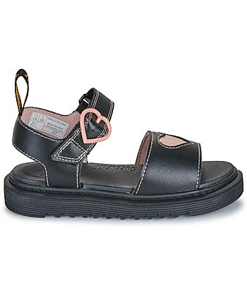 Sandales enfant filles Dr. Martens Marlowe Hearts J Black+Powder Pink