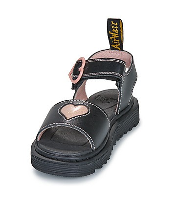 Sandales enfant filles Dr. Martens Marlowe Hearts J Black+Powder Pink