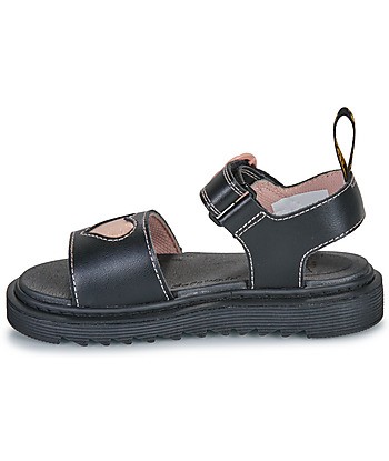Sandales enfant filles Dr. Martens Marlowe Hearts J Black+Powder Pink