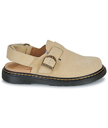 Sabots enfant garcons Dr. Martens Jorgie J Light Tan Bronx Suede Beige