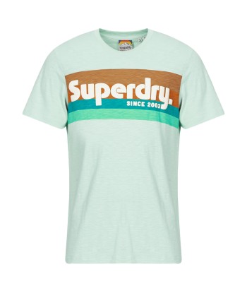 T-shirt hommes Superdry LOGO TERRAIN Vert