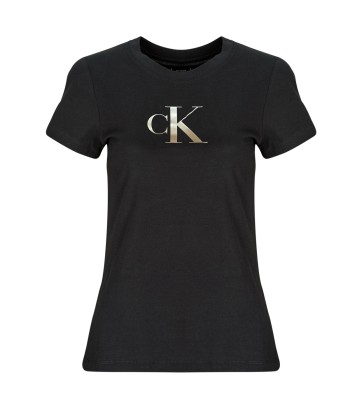 T-shirt femmes Calvin Klein Jeans GRADIENT CK SLIM TEE Noir