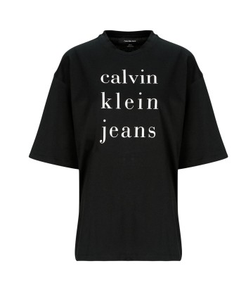 T-shirt femmes Calvin Klein Jeans SS CKJ LOGO TEE Noir