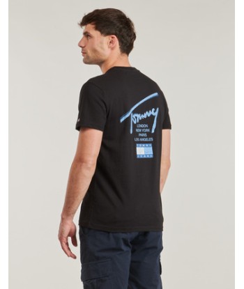 T-shirt hommes Tommy Jeans TJM REG TOMMY SIGN CITY TEE EXT Noir