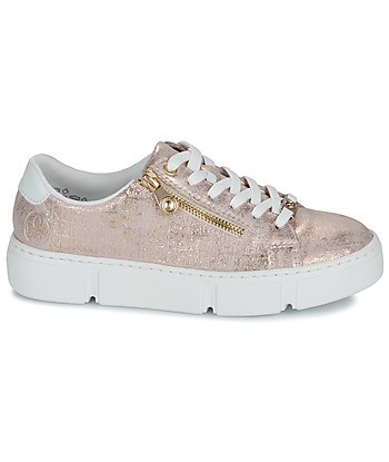 Baskets basses femmes Rieker - Rose
