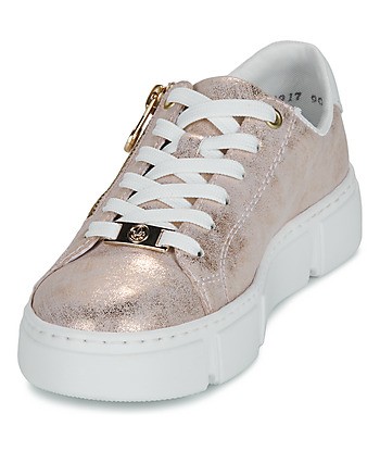 Baskets basses femmes Rieker - Rose