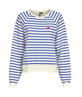 Sweat-shirt femmes Pieces PCGRETA LS EMB Multicolore