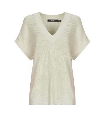 T-shirt femmes Vero Moda VMNEWLEXSUN SHINE Beige