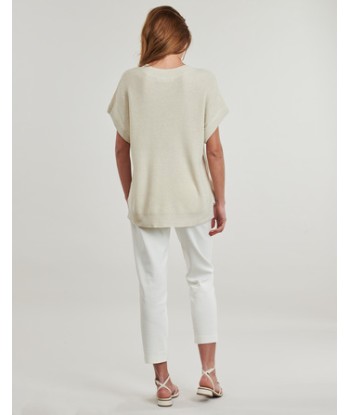 T-shirt femmes Vero Moda VMNEWLEXSUN SHINE Beige