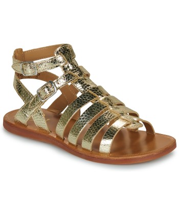 Sandales enfant filles Pom d'Api PLAGETTE GLADIATOR Doré