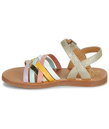 Sandales enfant filles Pom d'Api PLAGETTE LUX Multicolore