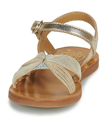 Sandales enfant filles Pom d'Api PLAGETTE OTO Doré