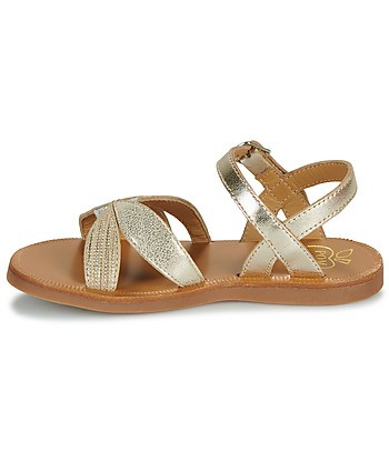 Sandales enfant filles Pom d'Api PLAGETTE OTO Doré