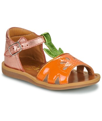 Sandales enfant filles Pom d'Api POPPY AGRUME Multicolore