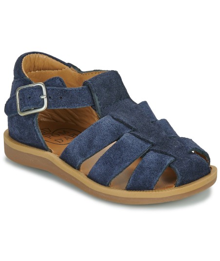 Sandales enfant garcons Pom d'Api POPPY DADDY Bleu