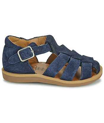 Sandales enfant garcons Pom d'Api POPPY DADDY Bleu