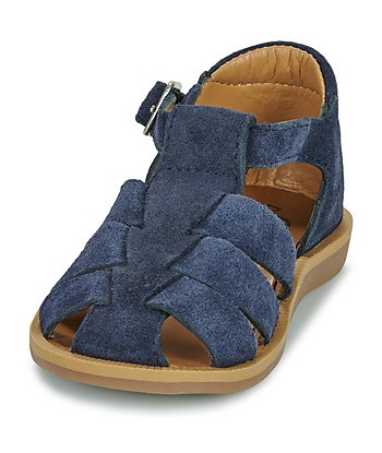 Sandales enfant garcons Pom d'Api POPPY DADDY Bleu