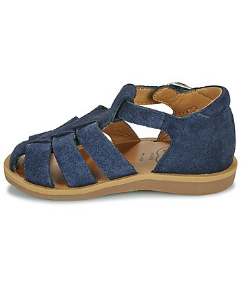 Sandales enfant garcons Pom d'Api POPPY DADDY Bleu