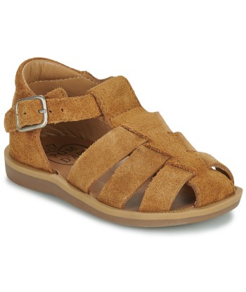 Sandales enfant garcons Pom d'Api POPPY DADDY Marron