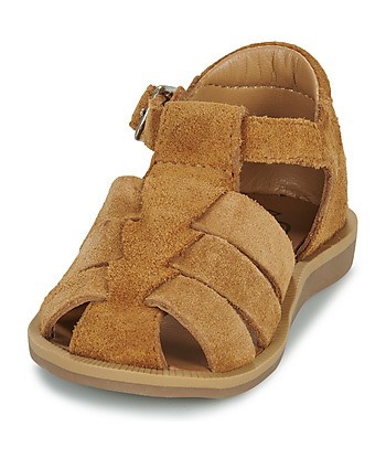 Sandales enfant garcons Pom d'Api POPPY DADDY Marron