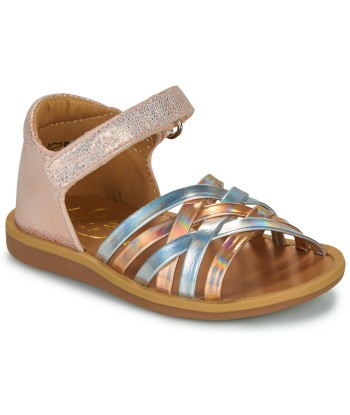 Sandales enfant filles Pom d'Api POPPY LUX Rose