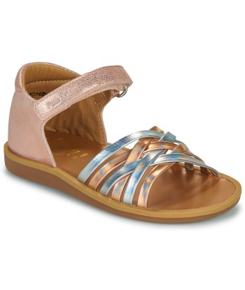 Sandales enfant filles Pom d'Api POPPY LUX Rose
