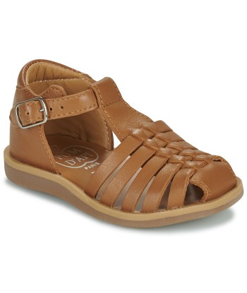 Sandales enfant filles Pom d'Api POPPY PITTI Marron
