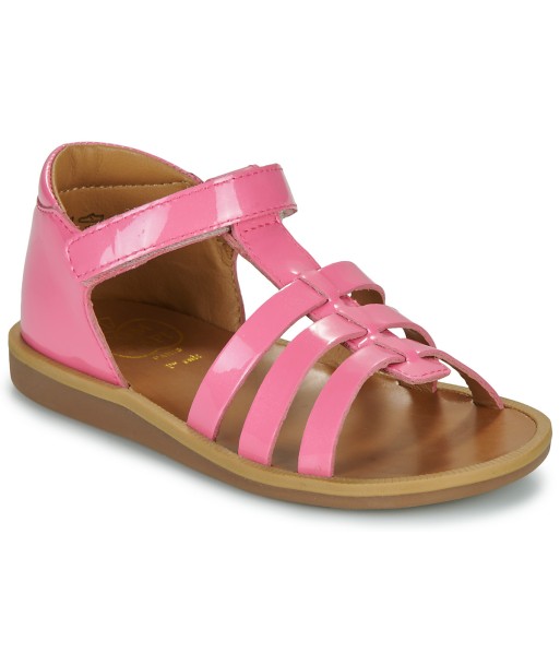 Sandales enfant filles Pom d'Api POPPY STRAP Rose