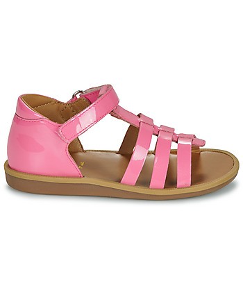 Sandales enfant filles Pom d'Api POPPY STRAP Rose