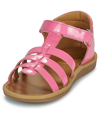 Sandales enfant filles Pom d'Api POPPY STRAP Rose