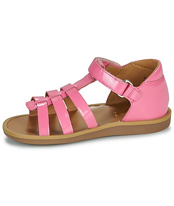 Sandales enfant filles Pom d'Api POPPY STRAP Rose