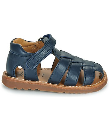 Sandales enfant garcons Pom d'Api WAFF PAPY Bleu