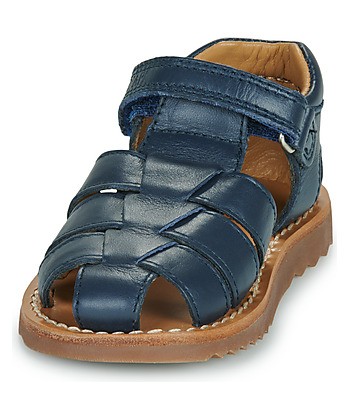 Sandales enfant garcons Pom d'Api WAFF PAPY Bleu