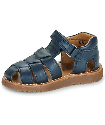 Sandales enfant garcons Pom d'Api WAFF PAPY Bleu