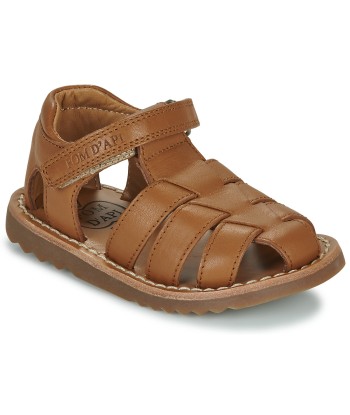 Sandales enfant garcons Pom d'Api WAFF PAPY Marron