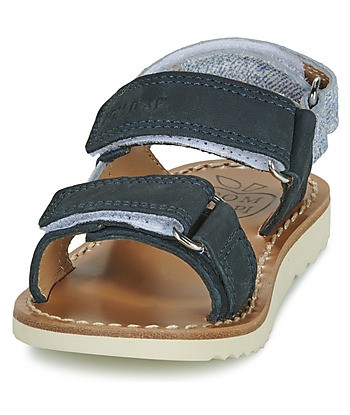 Sandales enfant garcons Pom d'Api WAFF TREK Bleu